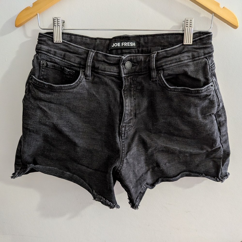 Joe Fresh Women's Black Denim Shorts